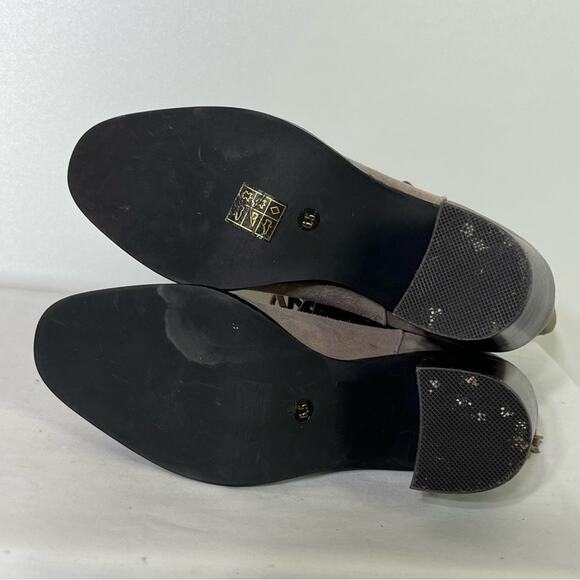 Jeffrey Campbell LaForge Tan Suede Heeled Boots with Fringe Size 6.5 EUC - Picture 6 of 6